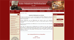 Desktop Screenshot of pfefferkuchen.de
